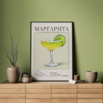 Poster sa receptom za koktel Margarita